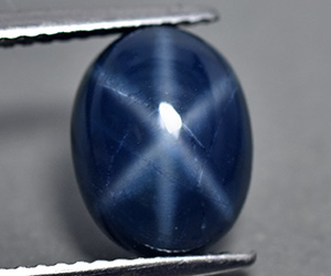 Impresionante zafiro estrella azul natural de forma ovalada de 4,06 ct - 2