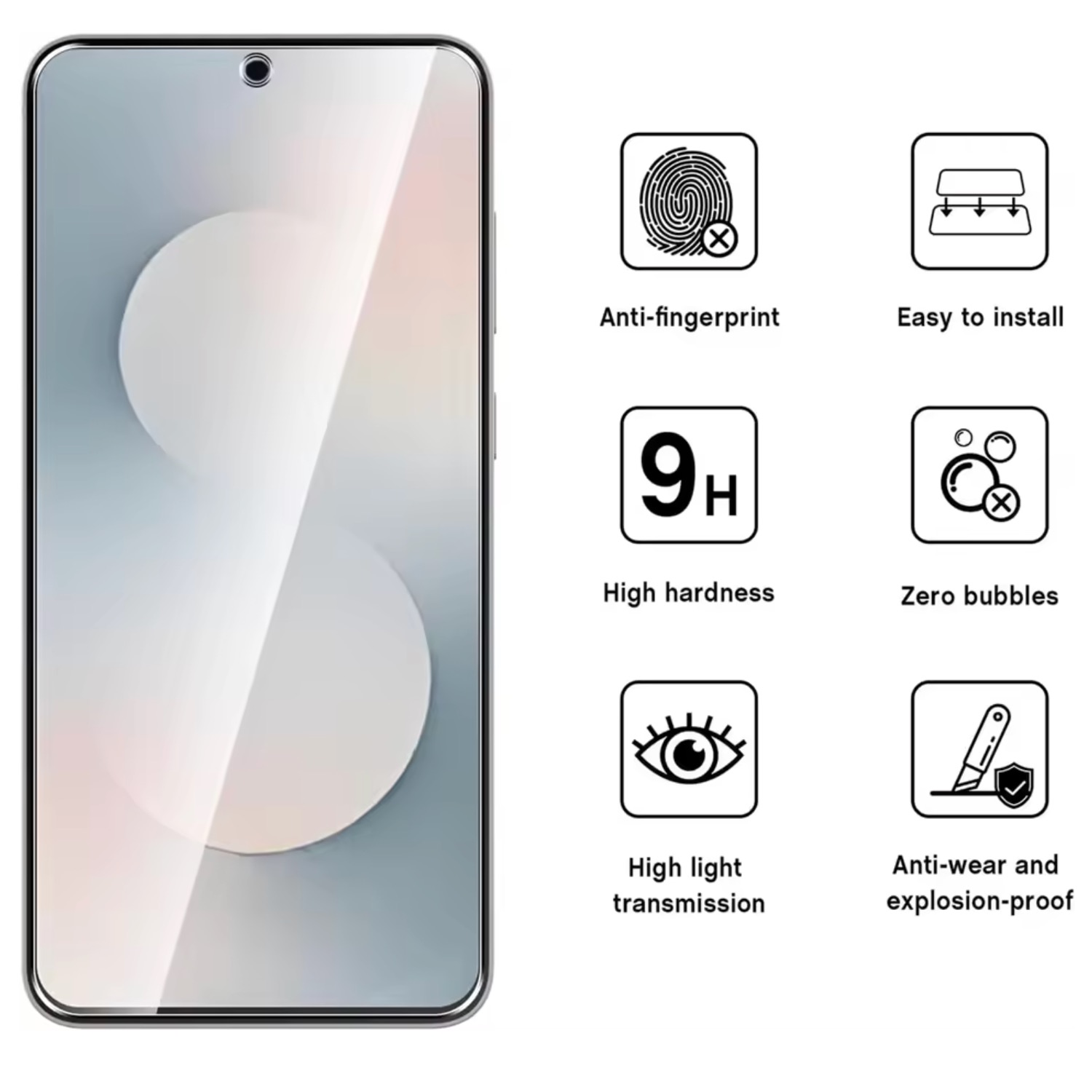 Samsung Galaxy S25 FE Skärmskydd Härdat Glas Premium 1-pack - 3