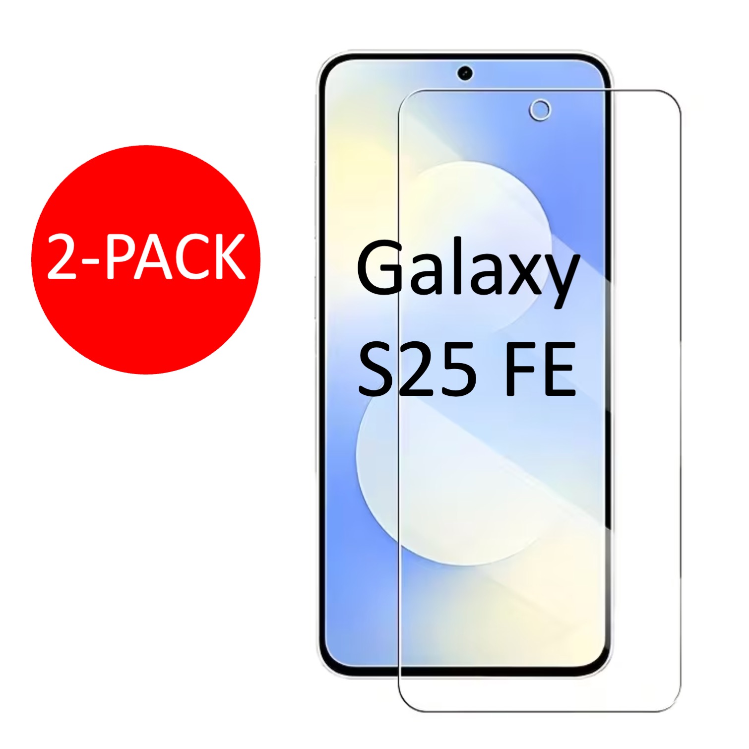 2-Pack Samsung Galaxy S25 FE Skärmskydd Härdat Glas Premium