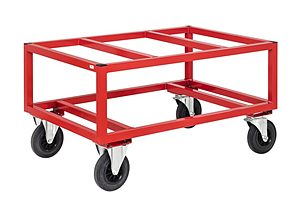 Pallvagn hög. Pallstöd som stabiliserar gods på pall