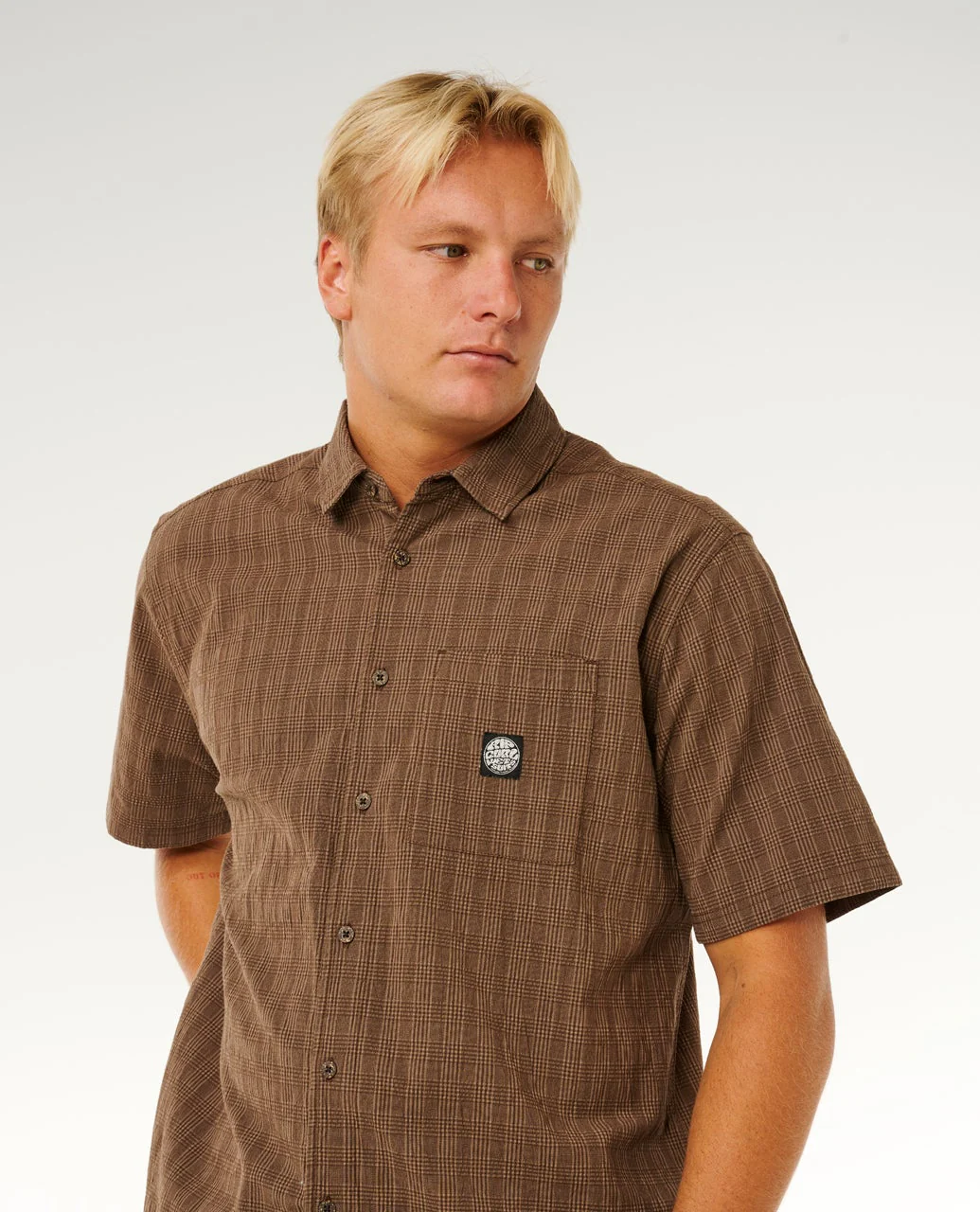 Rip Curl skjorta Premium surf check s/s coffe - 7