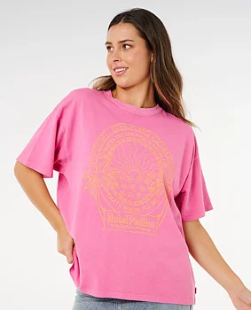 Rip Curl t-shirt dam Hotel malibu super pink