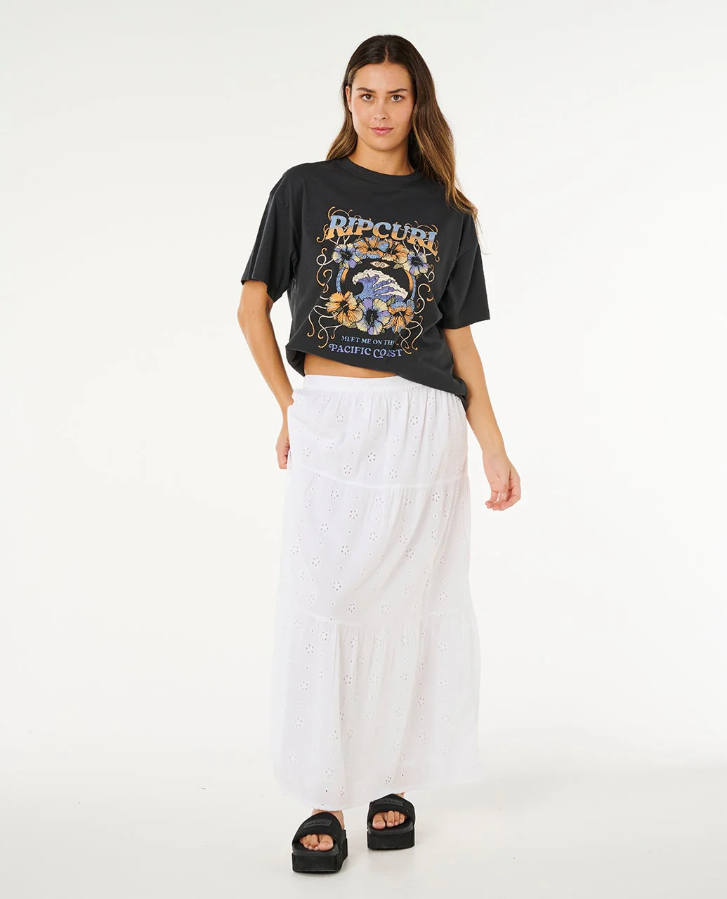 Rip Curl t-shirt dam Pacific coast heritage washed black - 4