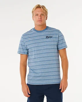 Rip Curl t-shirt Pacific rinse stripe faded denim