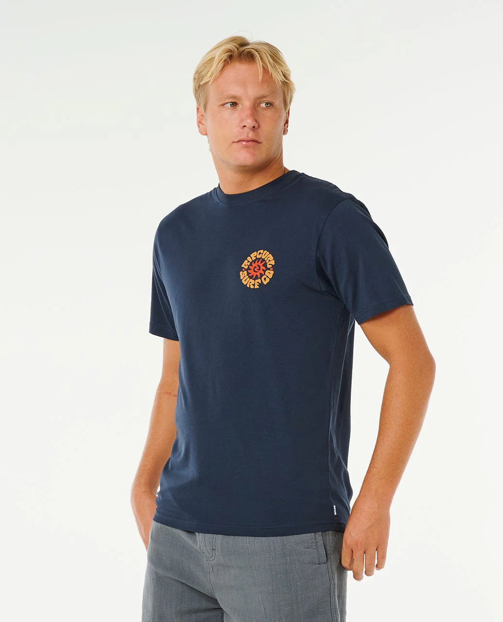 Rip Curl t-shirt Rinse circle dark navy - 6