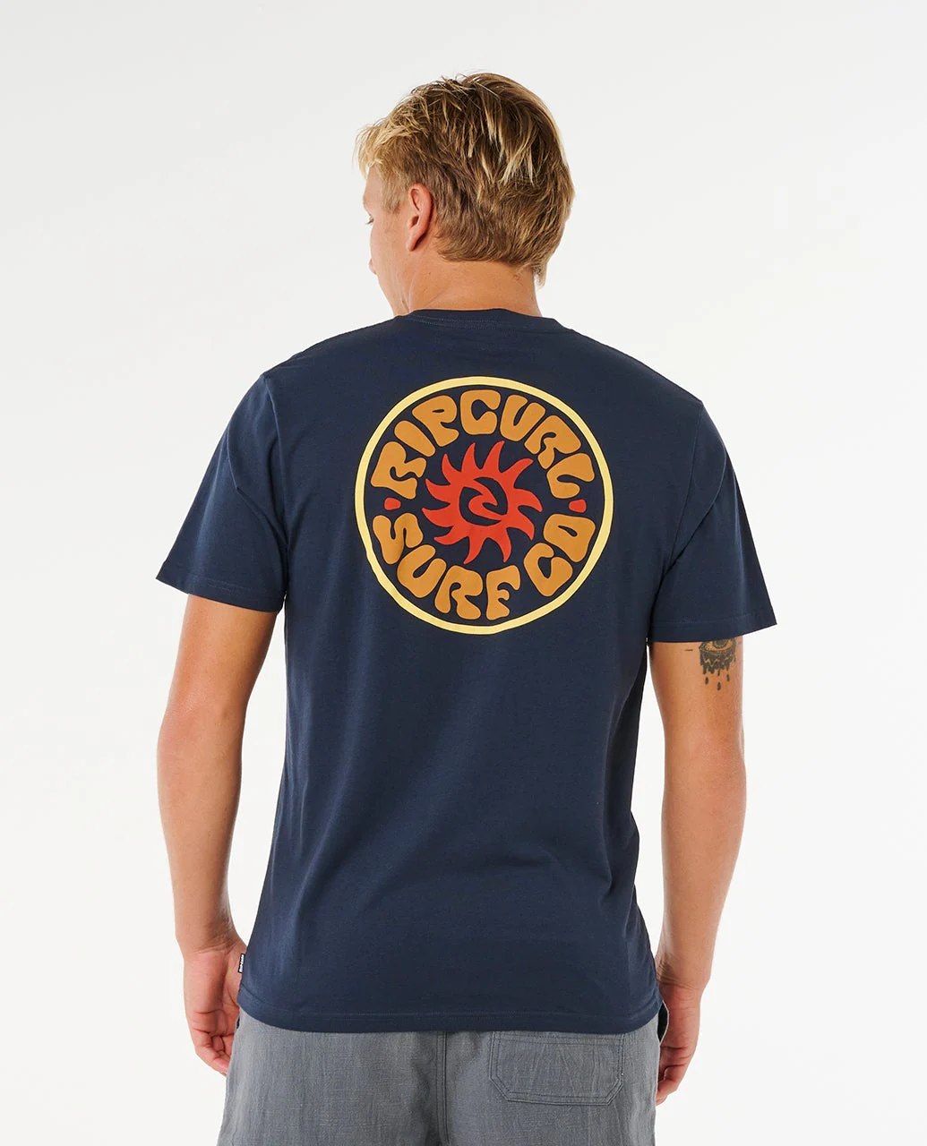 Rip Curl t-shirt Rinse circle dark navy - 3