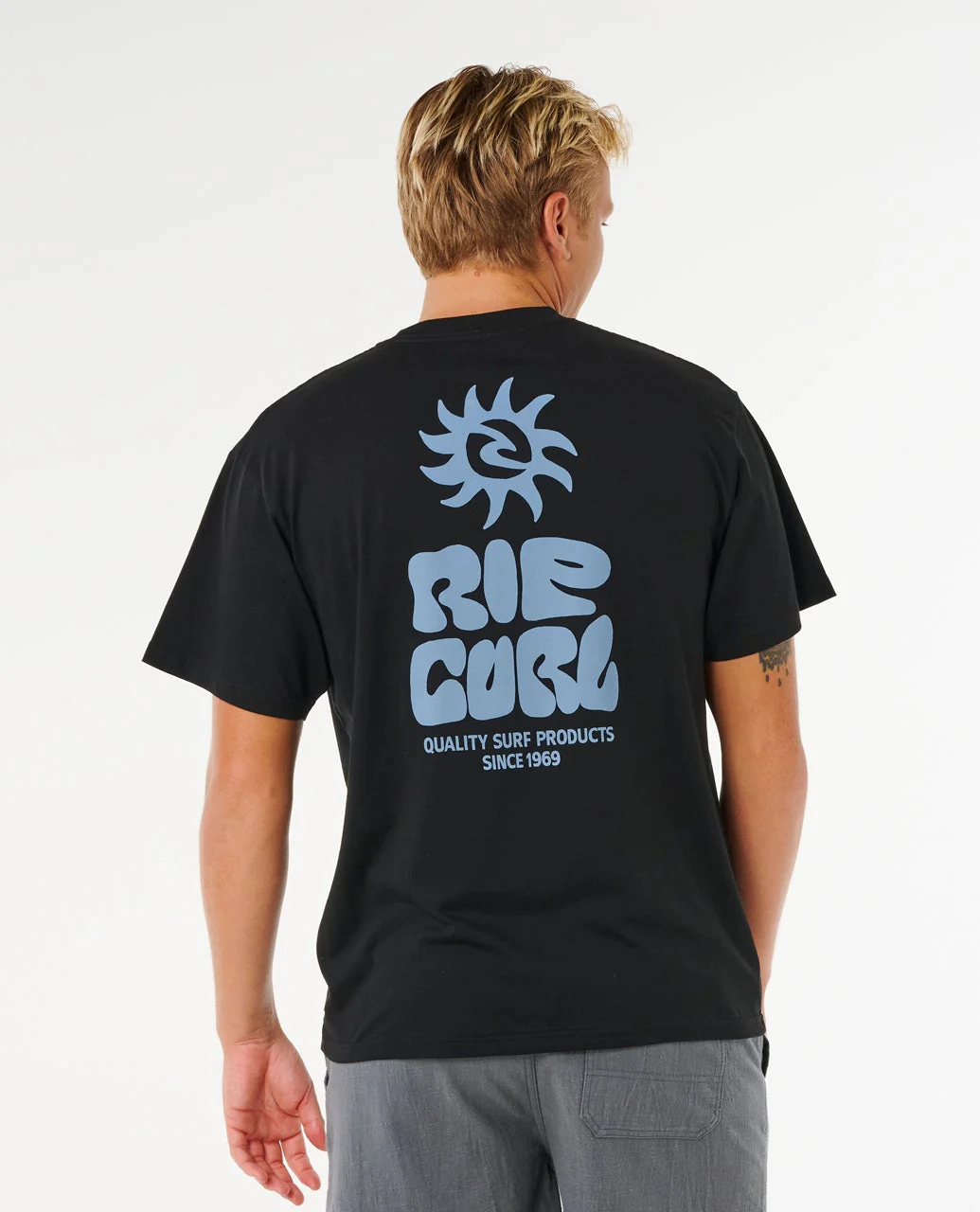 Rip Curl t-shirt Rinse glass off black - 5
