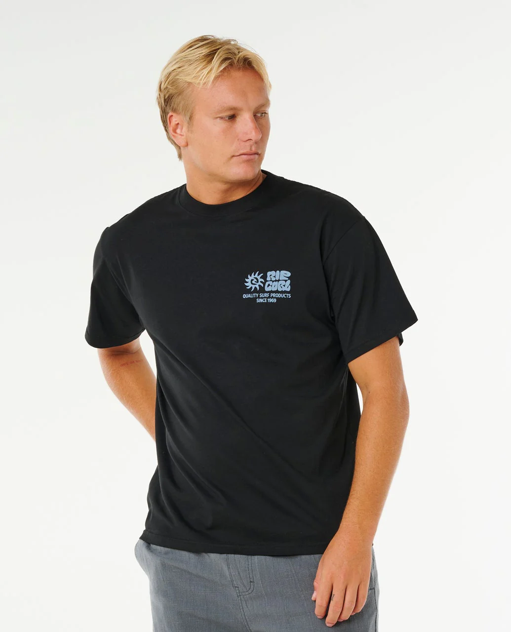 Rip Curl t-shirt Rinse glass off black - 4
