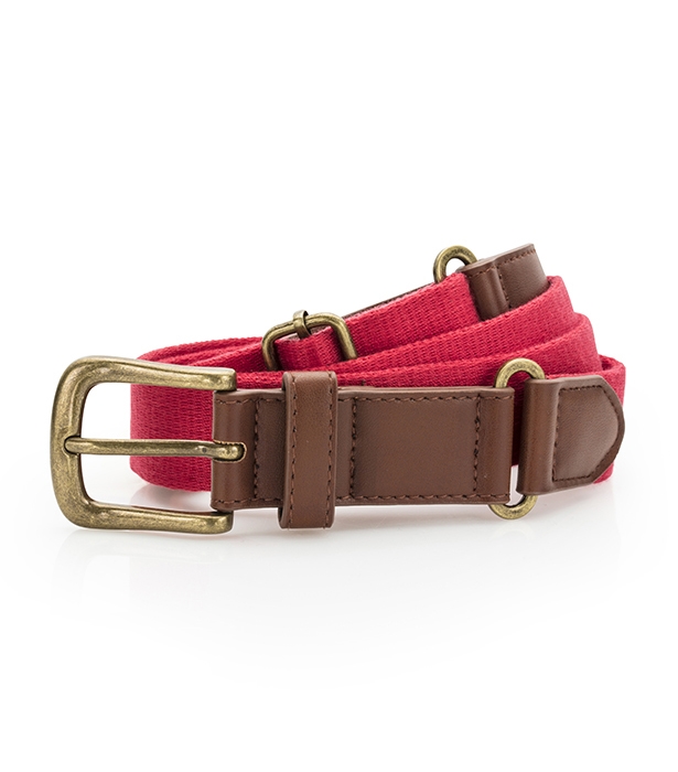 Asquith & Fox Faux Leather & Braid Belt – canvasbälte med läderlook - 7
