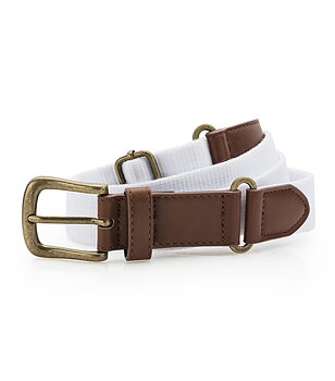 Asquith & Fox Faux Leather & Braid Belt – canvasbälte med läderlook
