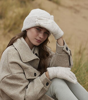Beechfield Cosy Ribbed Cuff Gloves – mjuka stickade vantar med mudd