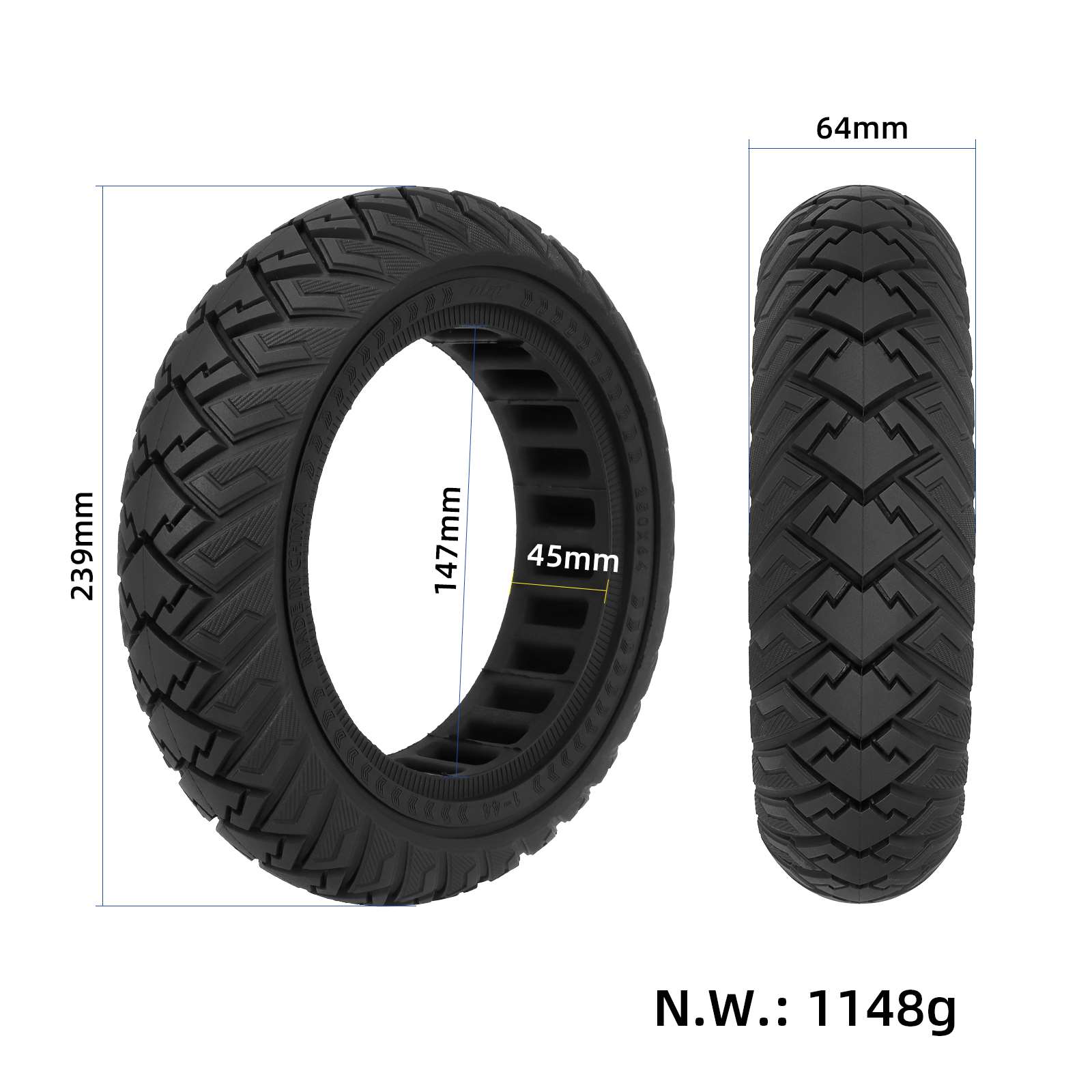 250×64 Punkteringsfritt Däck – Xiaomi 4 Ultra, Navee mm - 2