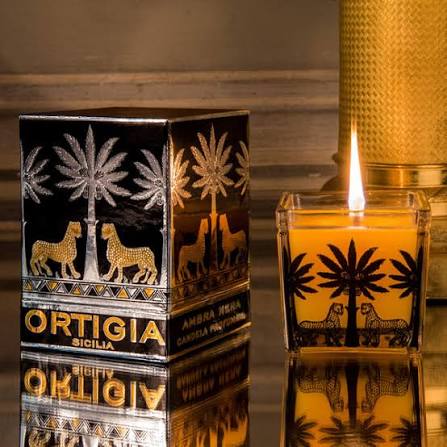 Ortigia Ambra Nera Candle Square Large - 2