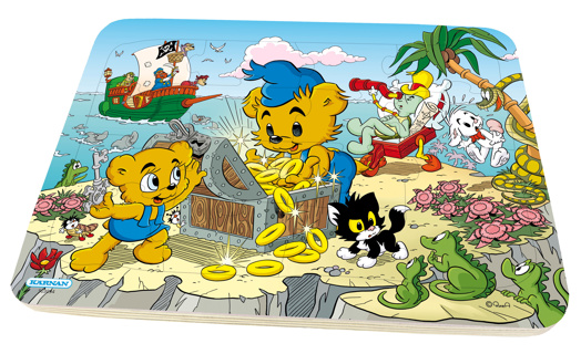 Rampussel I Trä 16 Bitar Bamse - 2