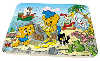 Rampussel I Trä 16 Bitar Bamse