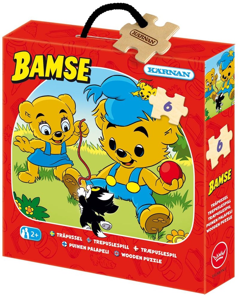 Träpussel 6 Bitar Bamse