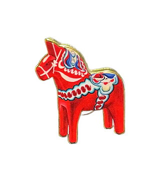 Metal magnet - Dala horse