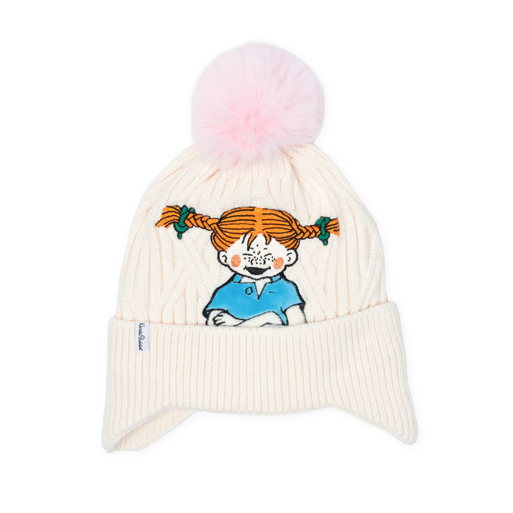 Pippi Kids Winter Beanie - Big Character, off white