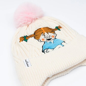 Pippi Kids Winter Beanie - Big Character, off white
