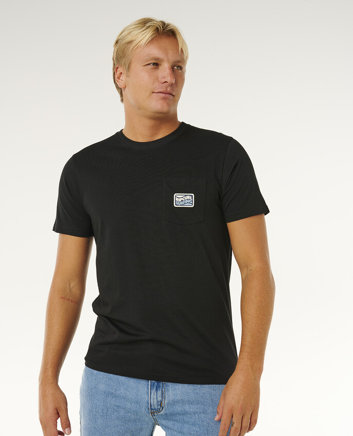 Rip Curl t-shirt Streamline pocket badge black