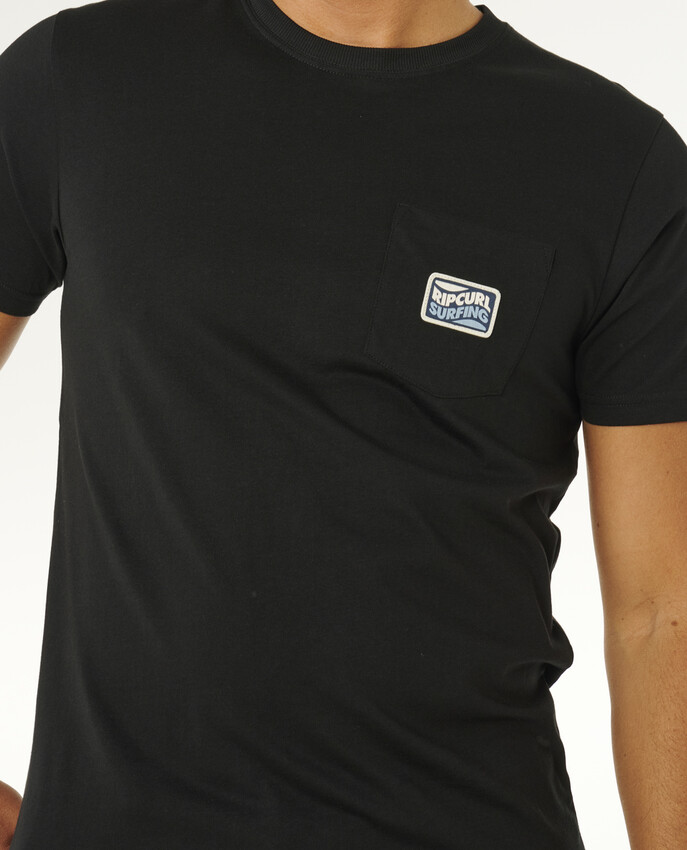 Rip Curl t-shirt Streamline pocket badge black - 5