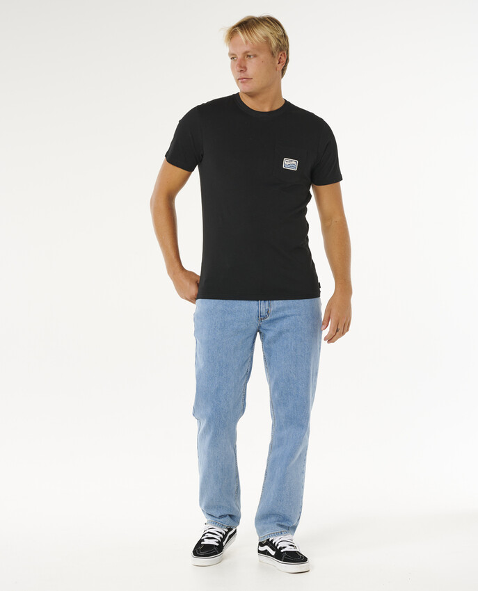 Rip Curl t-shirt Streamline pocket badge black - 2
