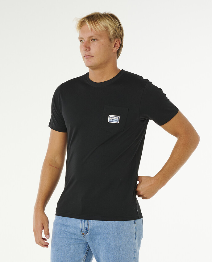 Rip Curl t-shirt Streamline pocket badge black - 4