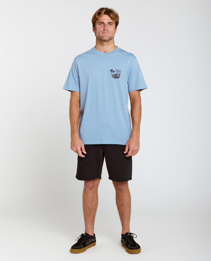 Rip Curl t-shirt streamline car faded denim