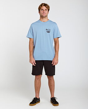 Rip Curl t-shirt streamline car faded denim