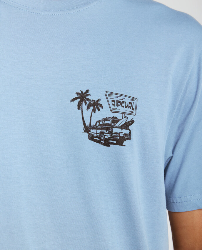 Rip Curl t-shirt streamline car faded denim - 4