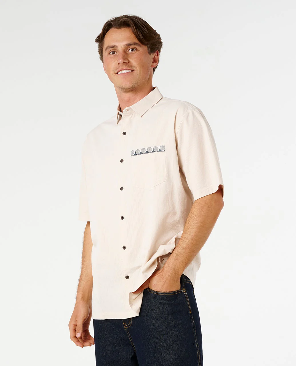 Rip Curl skjorta Aots s/s vintage white - 4