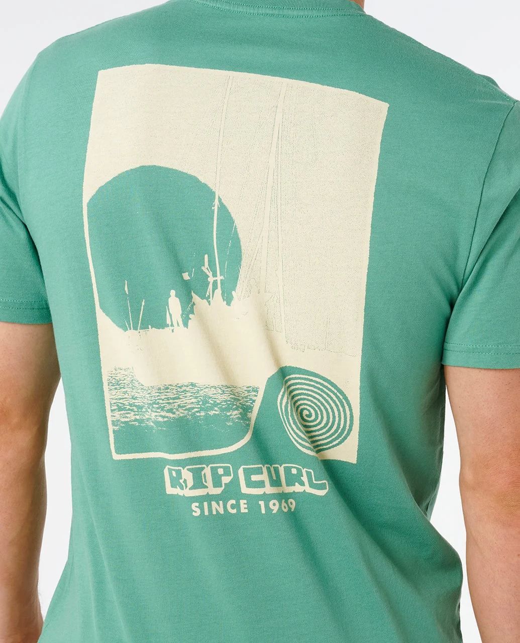Rip Curl t-shirt Aots sailboat leaf green - 5