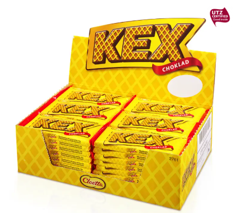 Cloetta Kexchoklad 60 g – klassiskt mellanmål med frasigt rån & mjölkchoklad (48st)