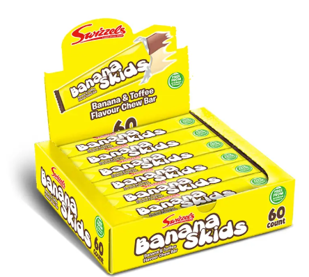 Banana Skids 18 g – seg kola med banan & karamell (60st)