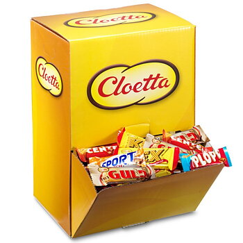 Cloetta Chokladmix 25 g – 300 st små chokladbitar i displayautomat