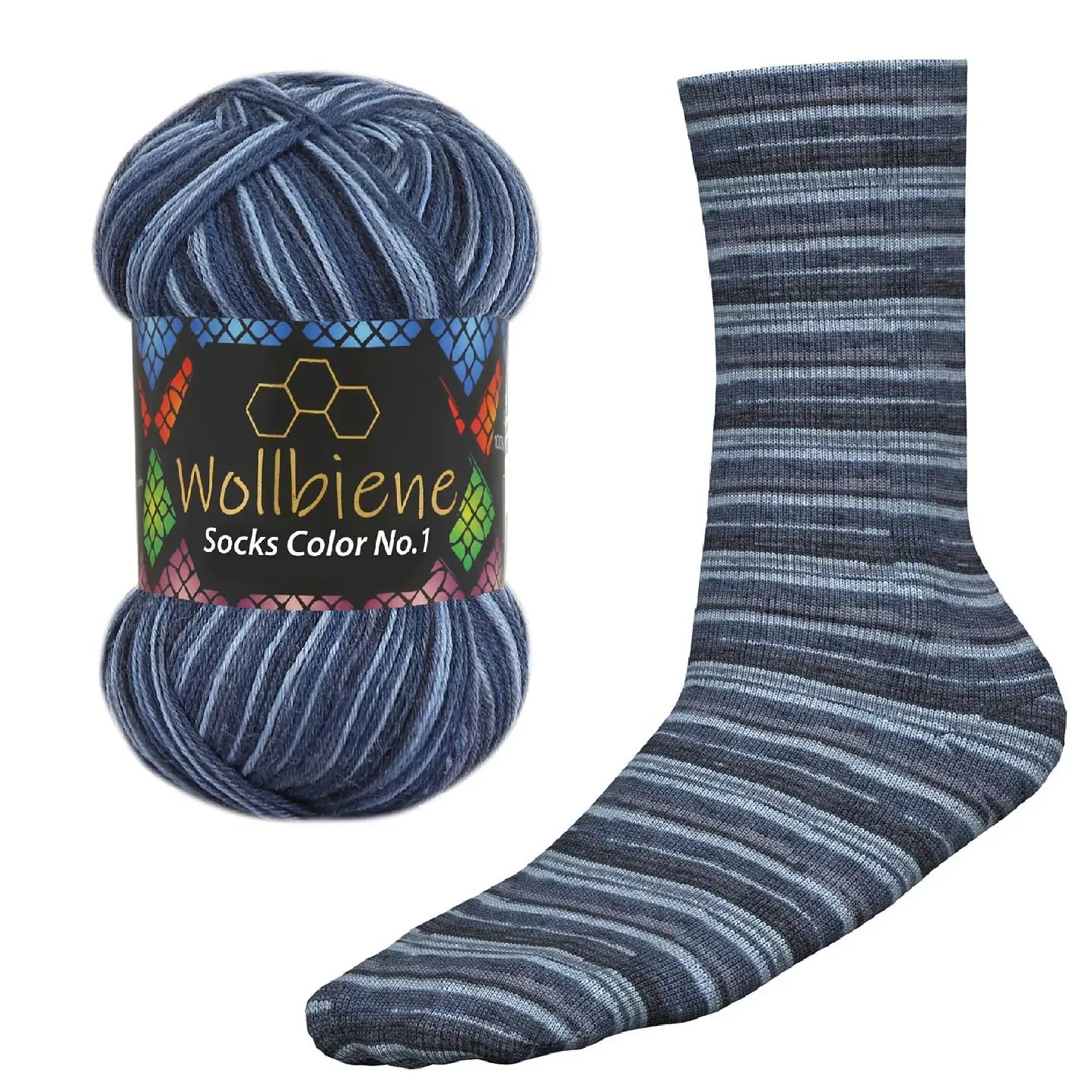 Wollbiene Socks color nr 1 - färg 52