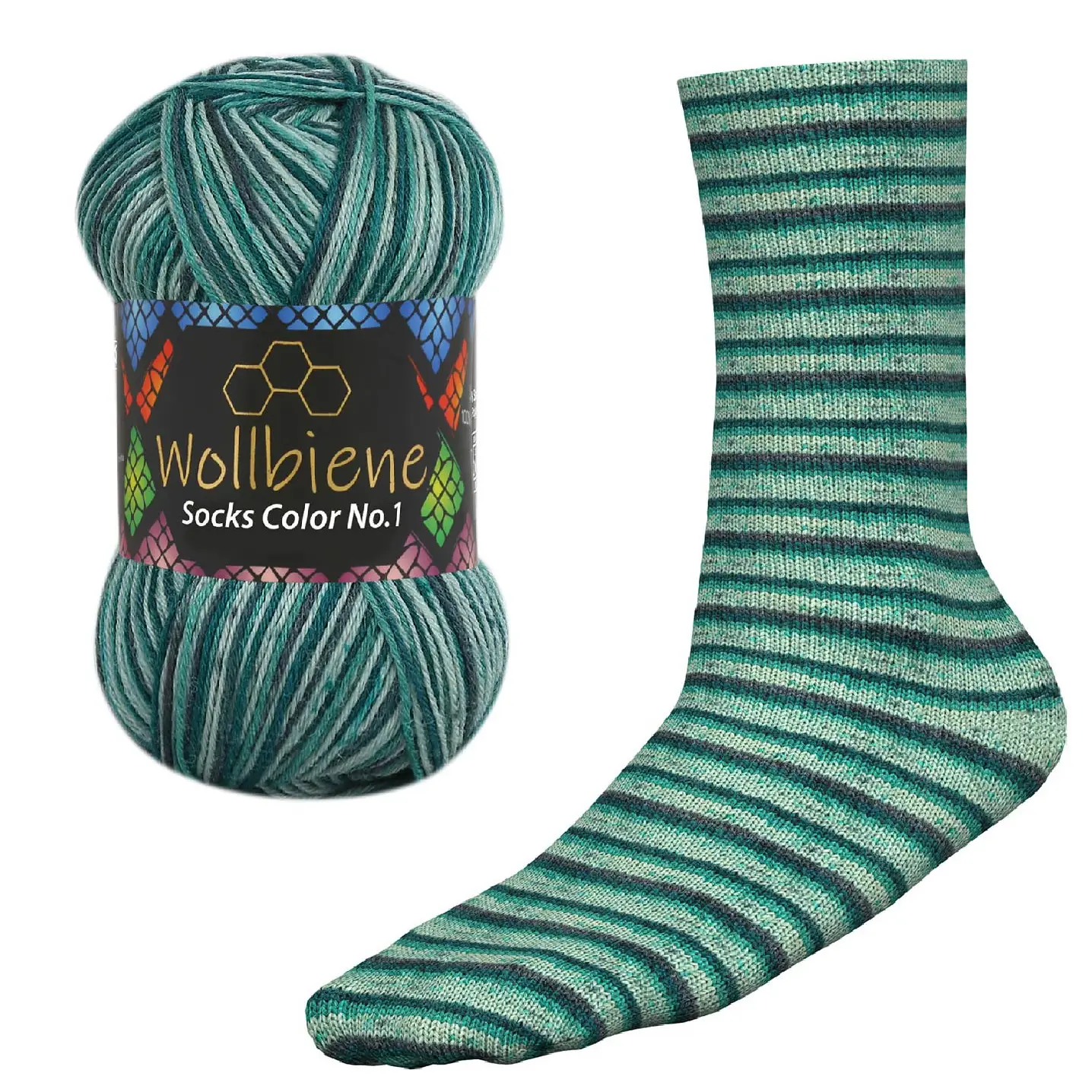 Wollbiene Socks color nr 1 - färg 54