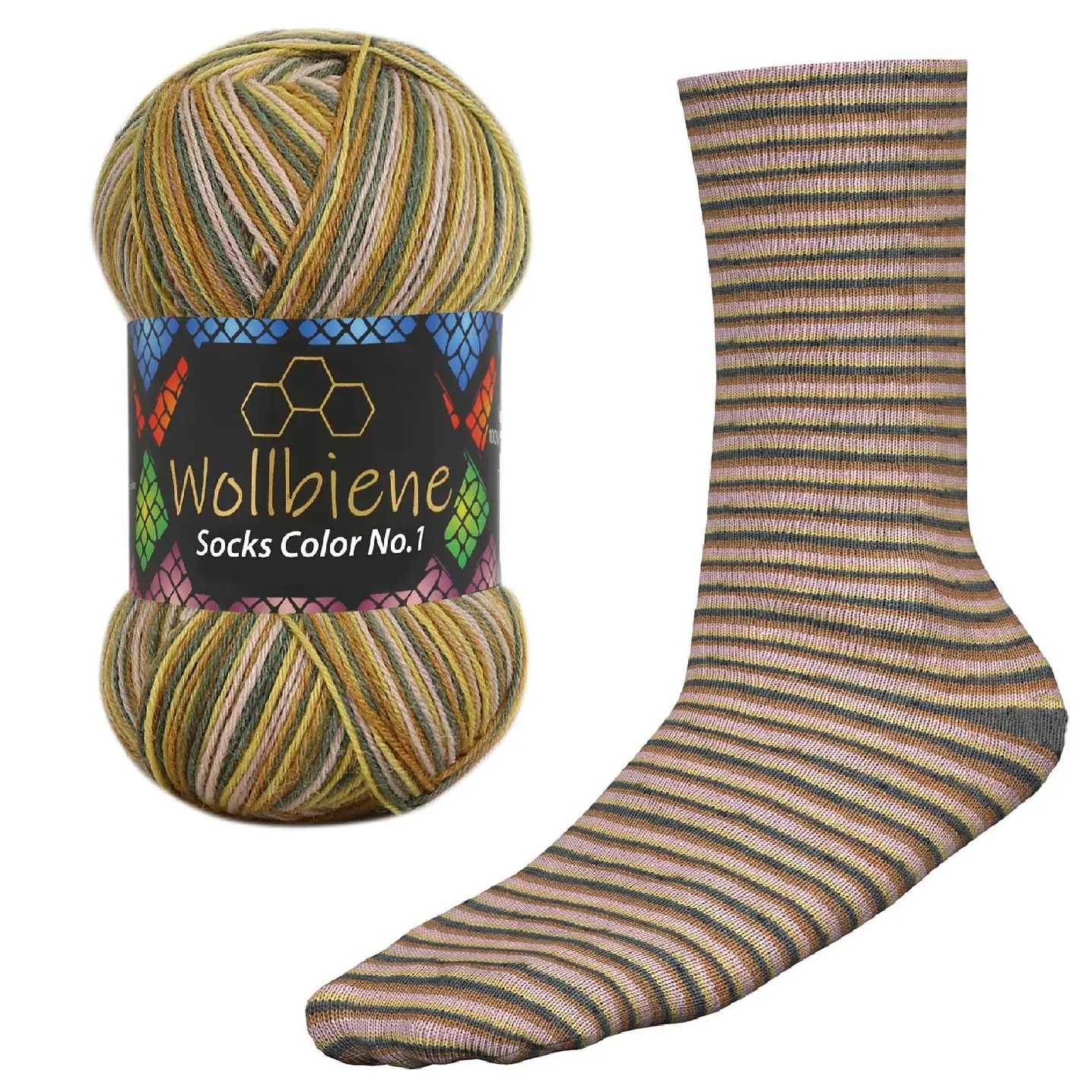 Wollbiene Socks color nr 1 - färg 54