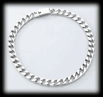 13 mm bred. Pansarlänk kedja i rostfritt stål. 