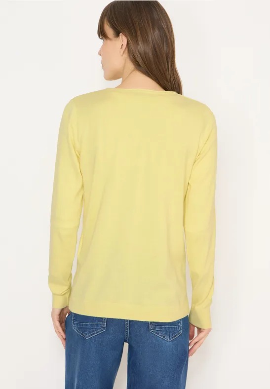 NOS Basic V-neck Pullover - Iced Yellow - Cecil