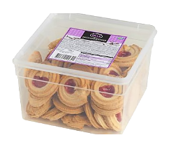Gille Hallonkransar 800 g – mördegskakor med hallonfyllning | Storpack för café & servering