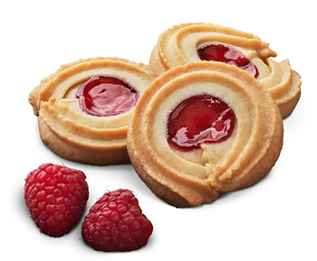 Gille Hallonkransar 800 g – mördegskakor med hallonfyllning | Storpack för café & servering