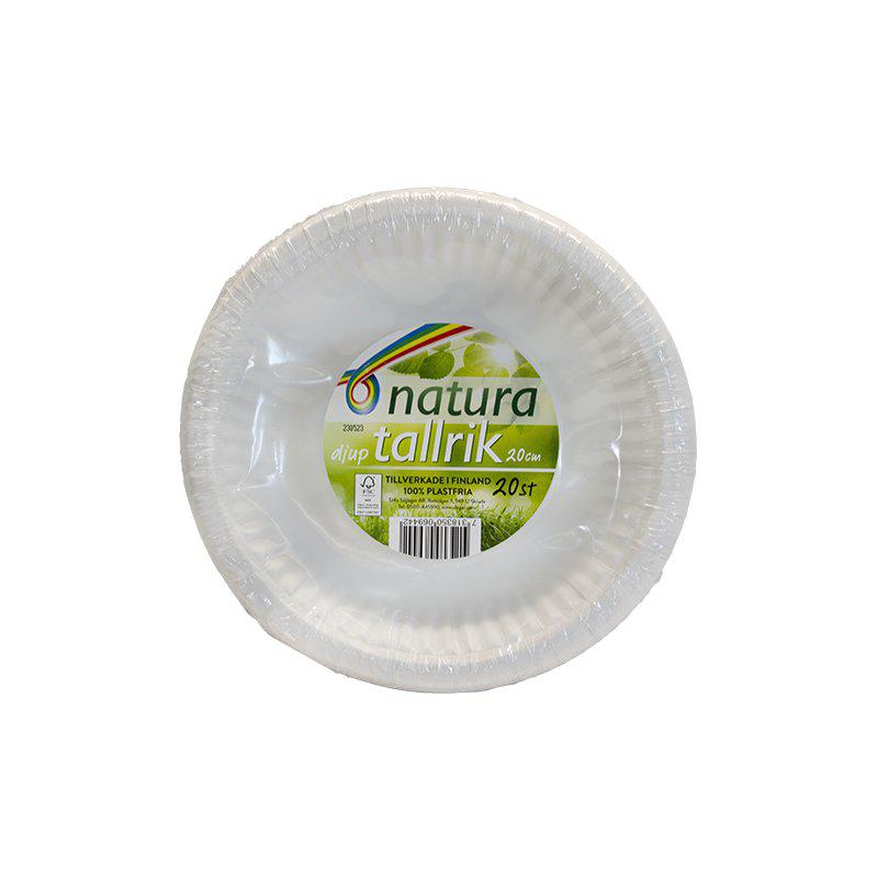 Natura Djup Tallrik 20cm Obelagd