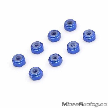 KYOSHO - Color Nylon Nut, Blue, 8pcs