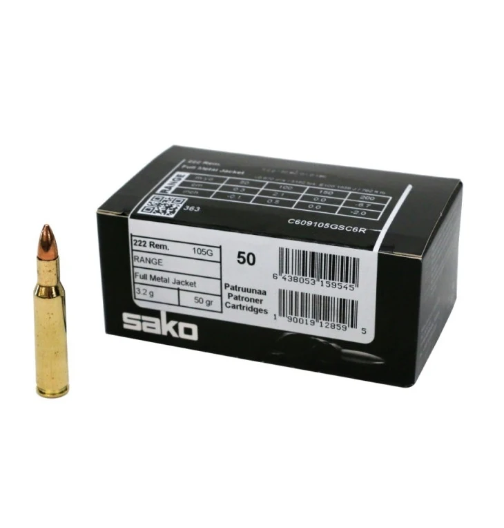 Sako Speedhead Range FMJ .222 3,2g / 50gr