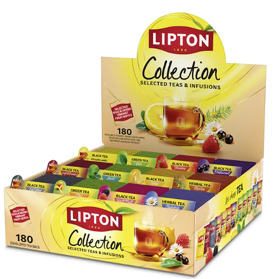 Lipton Variety Pack 180 tepåsar – 12 smaker i storpack 