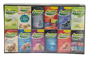 Pickwick Selection Displaybox – 12 sorter te | För kontor & servering