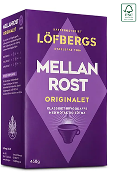 Löfbergs Mellanrost bryggkaffe 450 g – 100% arabica | För kontor, café & restaurang