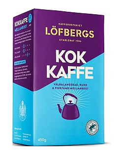 Löfbergs kokkaffe 450 g – mellanrost med mjuk arom | Perfekt för byggbodar & servering