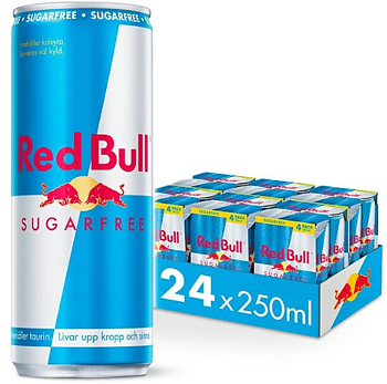 Red Bull Sugarfree 25cl – Sockerfri energidryck för arbetsplats, bygg & förening